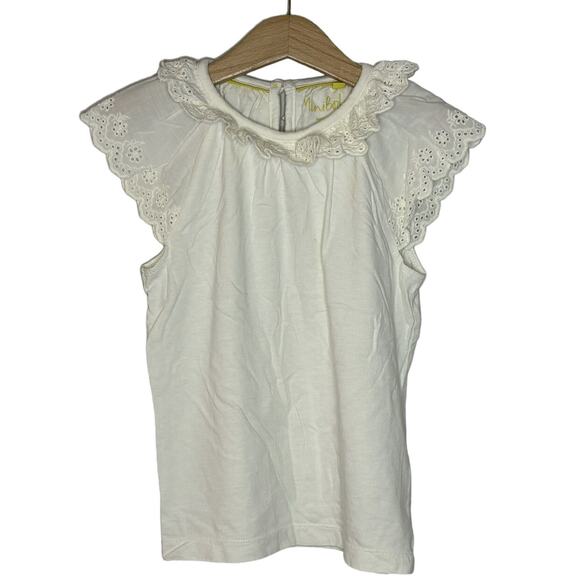 Mini Boden Eyelet Flutter Sleeve Top - Picture 1 of 4
